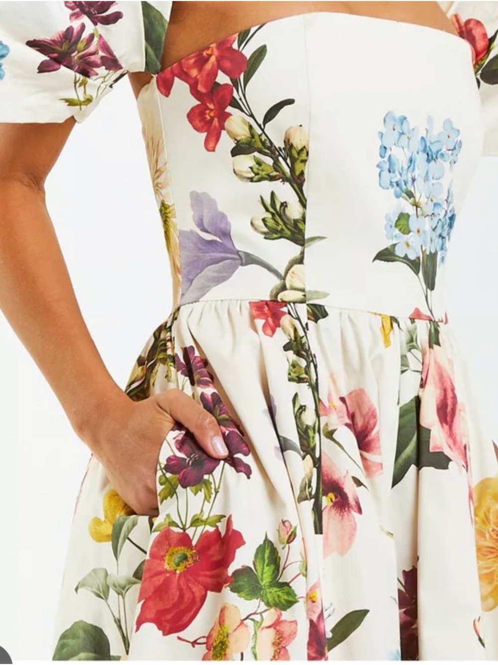 Mestiza New York Odette Floral Print Convertible Midi Dress - Picture 3 of 9
